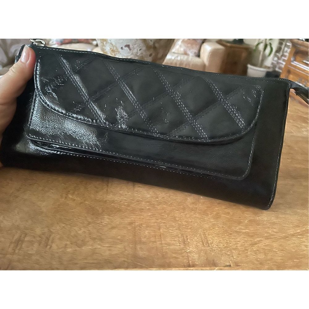 TALBOTS patent leather clutch